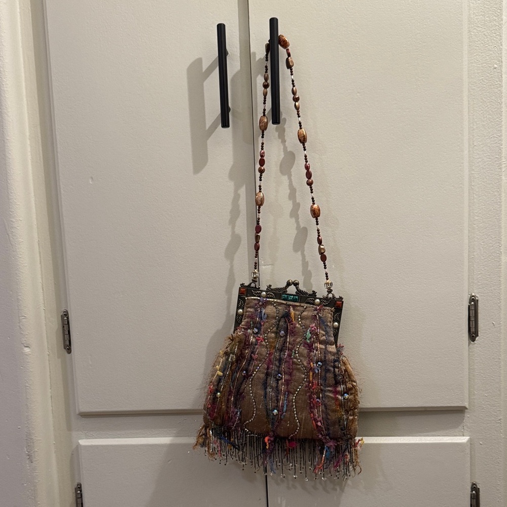 Mary Frances Multicolor Beaded Women's Shoulder Purse & Clutch
